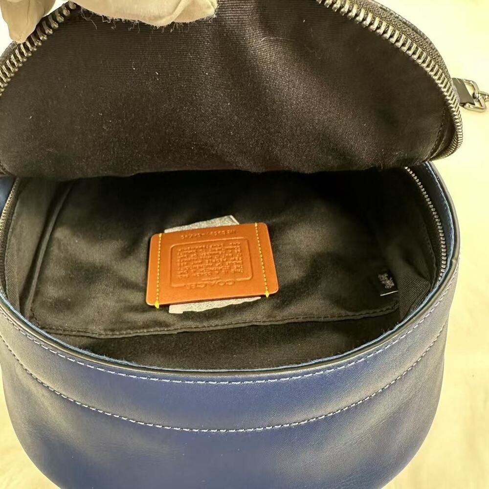Coach Men's West Pack Colorblock Signature Canvas CAX45 Charcoal/Deep Blue NWT - Picture 7 of 8